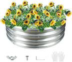 Durable Round Galvanized Steel Raised Garden Bed by zbzbml
