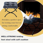 15" Foldable Foot Stool Ottoman - Image 4