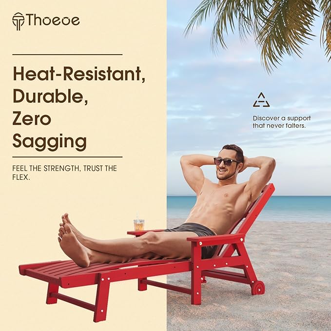 Patio Chaise Lounge Chair, Oversized Lounge Chair Outdoor - Image 4