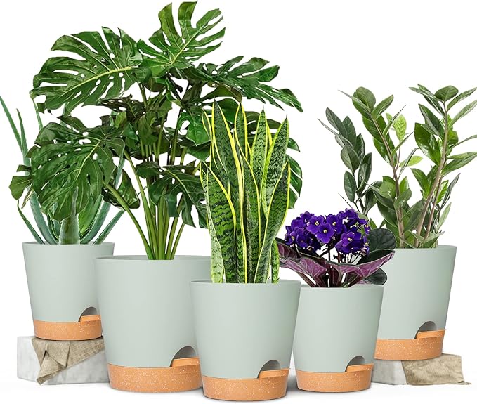 GARDIFE Plant Pots 7/6.5/6/5.5/5 Inch Self Watering Planters - Image 2