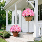 Artificial Geraniums Flowers for Outdoors, 6 Bundles Realistic Silk Fake - Image 5