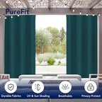 PureFit Outdoor Curtains for Patio Waterproof Weatherproof, UV Resistant - Image 3