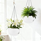 Set of 2-8 Inch Self Watering Hanging Planters - Image 5