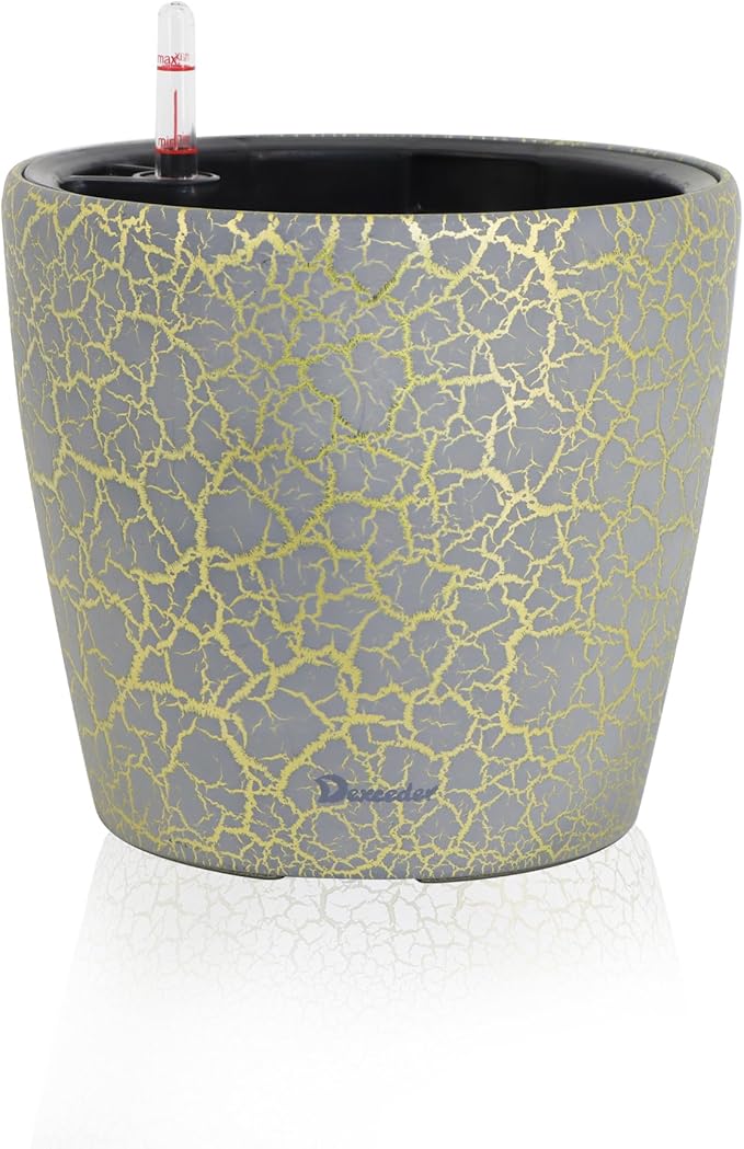 Dexceder 11x10 Inches Self Watering Planter Indoor Outdoor, Inner Pot Design by Dexceder