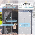 AECOJOY 8' X 8' Gazebo for Patio, Small Wall-Mounted Lean to Pergola 8x8 Gazebo - Image 4