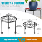 Garden Gifts Plant Lovers Gifts Black Metal Plant Stand - Image 3