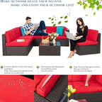 Vongrasig 7 Pieces Patio Furniture Sets, Outdoor All-Weather Wicker Patio - Image 5