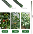 Garden Plant Stakes 57 Inch Steel Plant Stick Support, 25 Pack Tomato Stakes - Image 3