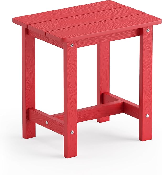 LUE BONA Outdoor Side Table, HDPS Small Outdoor Adirondack Side Tables by LUEBONA