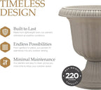 Southern Patio 2 Pack Utopian Urn Planter, Large 14 Inch Outdoor Pot, - Image 3