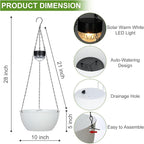 BAYN 2 Packs Solar Hanging Basket Planters - Image 3