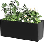 Long Metal Planter Box for Outdoor Plants 15" W x 38" L x 16.25" H, Heavy Duty by Unknown