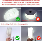 AC 110V COB LED Strip Lights Outdoor Waterproof 65.6ft, 6000K Cool White Super - Image 6