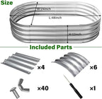 Galvanized Raised Garden Bed for Outdoor: 4X2X1ft Durable Metal Vegetable Plant - Image 5