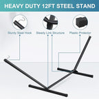 Two Person Hammock with Stand for Outside Heavy Duty, Outdoor Patio Hammock - Image 6