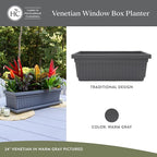 The HC Companies Venetian Window Planter Box w/Drain Plug - Image 2