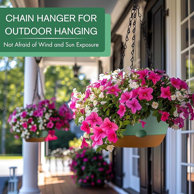 3 Pack 8/10/12 Inch Hanging Planters - Image 4