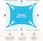 Quictent 24X24FT Large Overzied 185G HDPE Square Sun Shade Sail Turquoise - Image 6