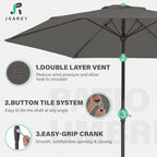JEAREY 7.5FT Patio Umbrella Market Table Umbrella - Image 5