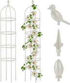 Garden Obelisk Trellis for Climbing Plants Outdoor 6 Ft Rose Bush Round Trellis by Miuwauer