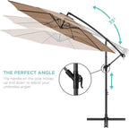 Best Choice Products 10ft Offset Hanging Market Patio Umbrella w/Easy Tilt - Image 4
