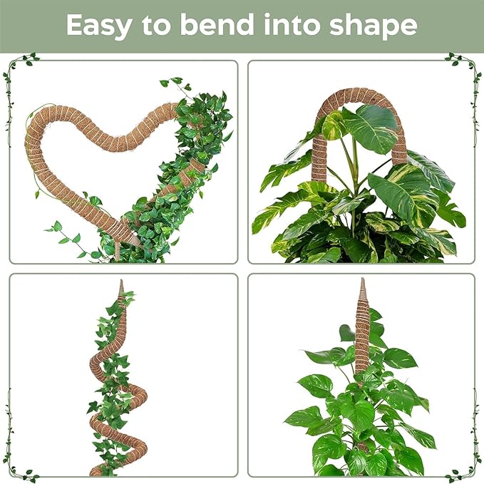 K-Brands 48'' Bendable Moss Pole Monstera Plant Support - Image 3