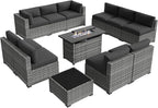 Aoxun Patio Furniture Sets, 12-Piece Outdoor Patio Furniture - Image 8