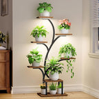 Plant Stand Indoor with Grow Lights, 7 Tiered Indoor Plant Shelf, Metal Plant by BACEKOLL