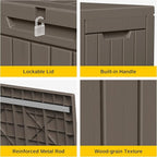 EAST OAK Outdoor Storage Box, 60 Gallon Deck Box Indoor and Outdoor Use - Image 6