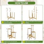 4 Tier 31 Inch Plant Stand Indoor Outdoor, Metal Plant Shelf Waterproof - Image 6