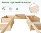 AMERLIFE Raised Garden Bed – 12x12x2 ft H-Shaped Wooden Planter Box, 180 Cu. Ft - Image 4