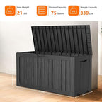 75 Gallon Resin Deck Box, Lockable Patio Outdoor Storage Box - Image 5