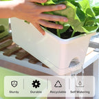 Window Box Planter 6 Packs, 13.8 Inches Rectangle Flower Pots - Image 2