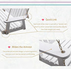 Anraja Wooden Porch Swing 2-Seater, Bench Swing - Image 4