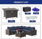 Kullavik 7 Pieces Outdoor Patio Furniture Set - Image 7