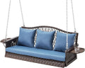 Upgraded Wicker Hanging Porch Swing Heavy Duty 900 LBS 3-Seat Outdoor Patio by zzw