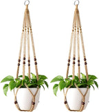 Mkono Macrame Plant Hanger Indoor Jute Hanging Planter Basket by Mkono