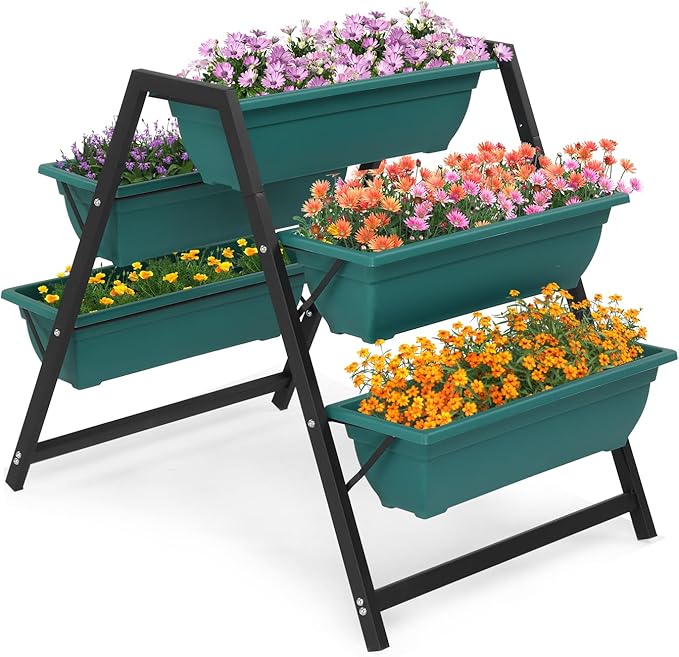 Outvita Green Raised Garden Planter Bed, Tiered Planter Stand by Outvita