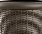 Suncast 4 Pack Wicker Planter w/ Drillable Drain Holes, Decorative - Image 7