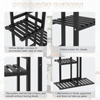 Laiensia 5 Tier Bamboo Plant Stand Rack 6 Potted Multiple Flower Pot Holder - Image 8