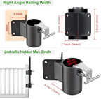 Heavy Duty Deck Railing Umbrella Holder, Patio Umbrella Stand - Image 2