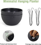 12 inch Large Hanging Planters for Indoor Outdoor Plants, 2 Pack Hanging Flower - Image 4