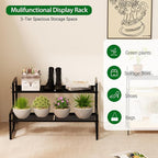 Garden 4 you 2 Tier Metal Plant Stand Outdoor Indoor Waterproof, Stackable - Image 4