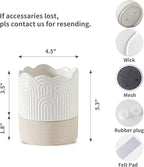 Nihow Self Watering Plant Pot: 4.5 Inch Ceramic Planter - Image 2