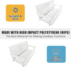 Poly Lumber 3-Seat Porch Swing, HIPS 5-Feet Bench Swing - Image 4