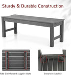 Stoog Outdoor Bench, 2-Person Outdoor Poly Lumber Backless Bench, Weatherproof - Image 5