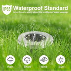 4.6 Inch Diameter Solar Ground Lights, Waterproof Solar Garden Lights, Outdoor - Image 3