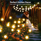 Outdoor Solar Garden Lights: 4 Pack 32 LED Firefly Solar Powered Lamps - Image 2