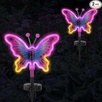 Butterfly Solar Lights, Solar Butterfly Outdoor Light, Garden Decor, Neon by Unknown
