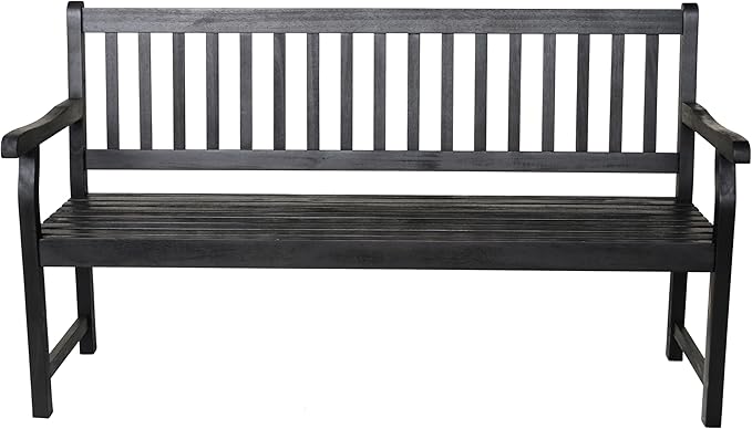JONATHAN Y BNH101C Laurel 59.1" 3-Seat Slat-Back 600-Lbs Support Acacia Wood - Image 6